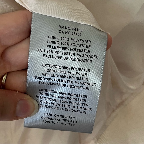 Levi's Diamond Quilted Bomber Jacket in Cream Womens Size L NWT - Picture 13 of 16